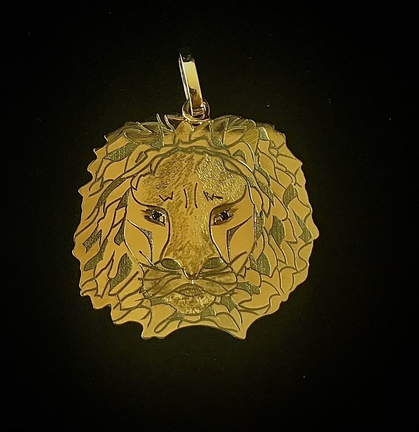 Zlatý prívesok,znamenie Leva.Autorský šperk.